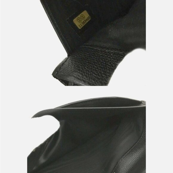 CHANEL Coco Button Leather Bifold Wallet Black France - Picture 2 of 8